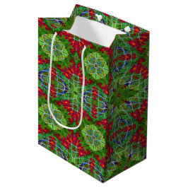 Geometrisch rot, grün und blau mittlere geschenktüte