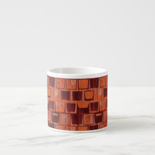 Geometrisch rot und orange espressotasse