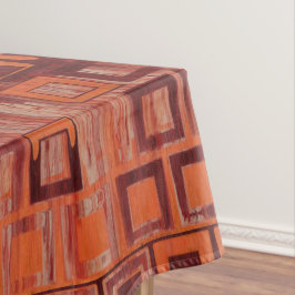 Geometrisch rot und orange tischdecke