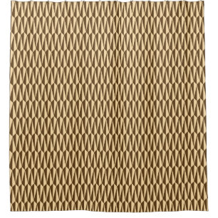 geometrisch, schokolade und pfirsichfarben Mitte d Duschvorhang