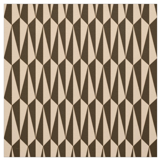 geometrisch, schokolade und pfirsichfarben Mitte d Stoff (Muster)