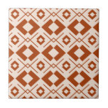 geometrisch skandinavisches Beige und verbranntes  Fliese<br><div class="desc">geometrisches Muster in Beige und Brennen orange</div>
