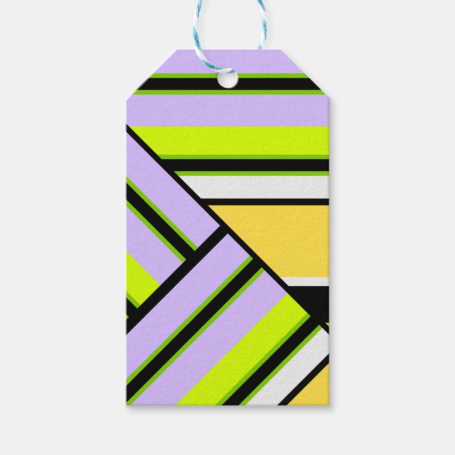 Geometrisch, Streifen Geschenkanhänger (Vorderseite)