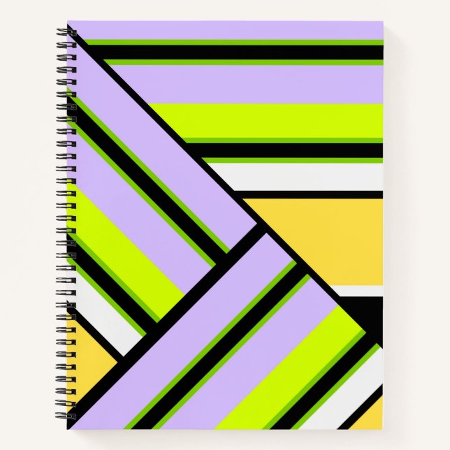 Geometrisch, Streifen Notizbuch (Vorderseite)