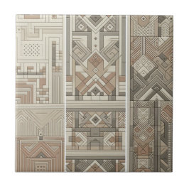 Geometrisch Vintag Chic Oatmehl Soft Black Fliese