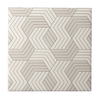 geometrisch Vintage, schwarz-weiß geflieste Fliese