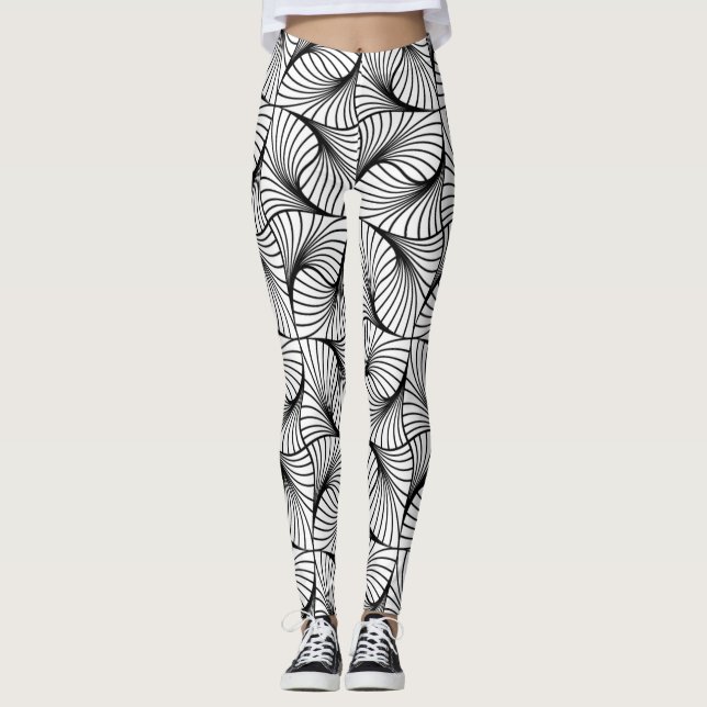 geometrisch wirbelnde Leggings (Vorderseite)