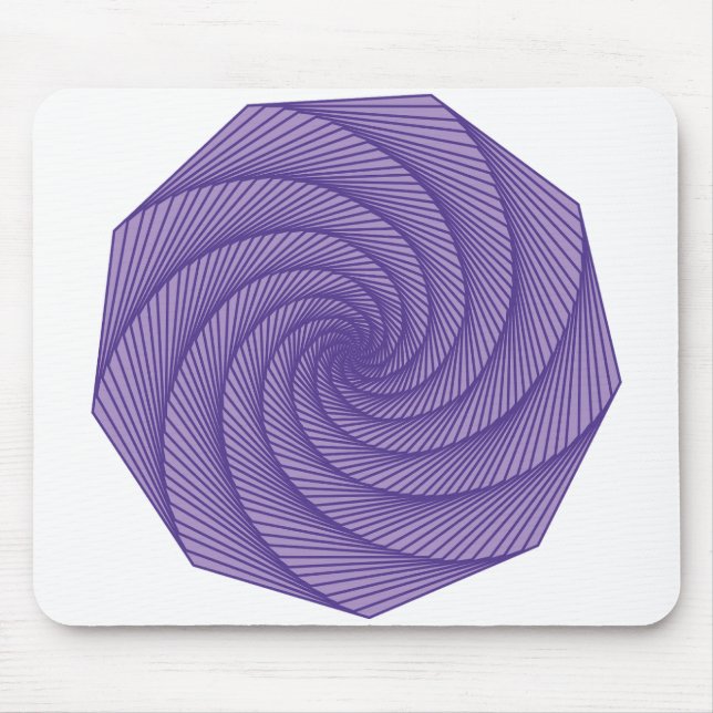 geometrisch zeichnend Violett Mousepad (Vorne)