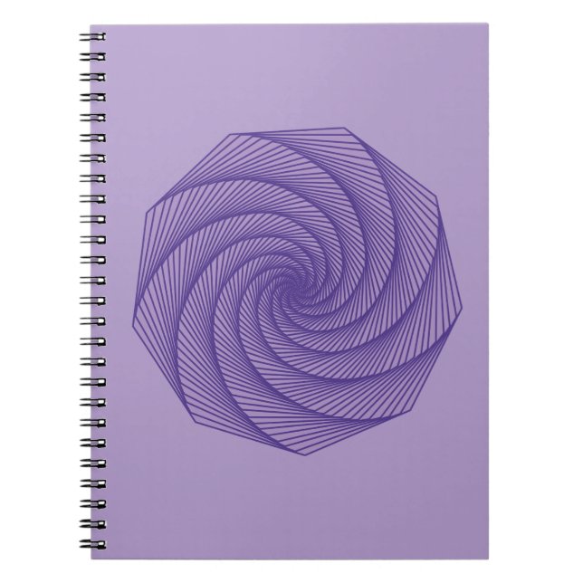 geometrisch zeichnend Violett Notizblock (Vorderseite)