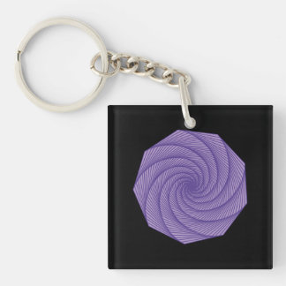 geometrisch zeichnend Violett Schlüsselanhänger