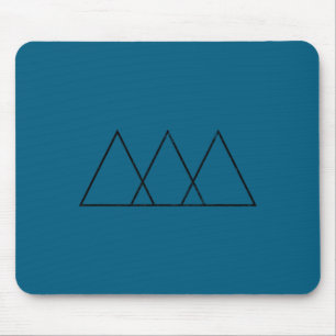 Geometrische 3 überlappende Dreiecke Geometrie Kun Mousepad