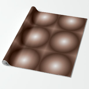 Geometrische 3D Circle Dunkelbraune Mocha Mousse W Geschenkpapier