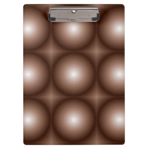 Geometrische 3D Circle Dunkelbraune Mocha Mousse W Klemmbrett
