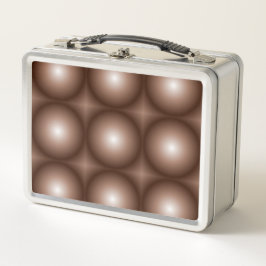 Geometrische 3D Circle Dunkelbraune Mocha Mousse W Metall Brotdose