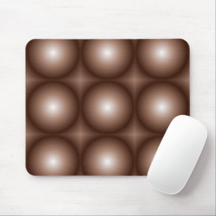 Geometrische 3D Circle Dunkelbraune Mocha Mousse W Mousepad
