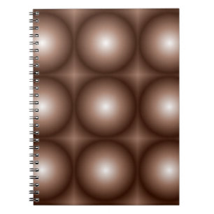 Geometrische 3D Circle Dunkelbraune Mocha Mousse W Notizblock