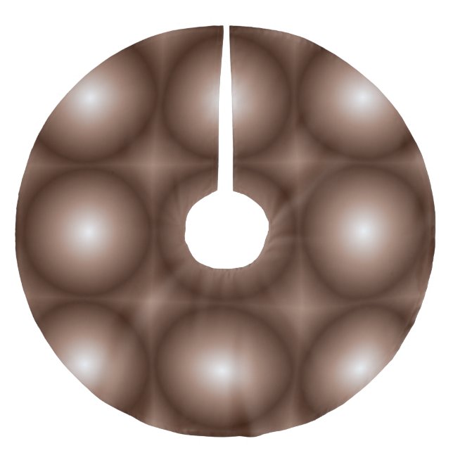 Geometrische 3D Circle Dunkelbraune Mocha Mousse W Polyester Weihnachtsbaumdecke (Vorderseite)