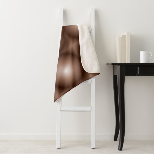 Geometrische 3D Circle Dunkelbraune Mocha Mousse W Sherpadecke (Beispiel)