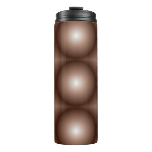 Geometrische 3D Circle Dunkelbraune Mocha Mousse W Thermosbecher