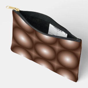 Geometrische 3D Circle Dunkelbraune Mocha Mousse W Zubehörtasche