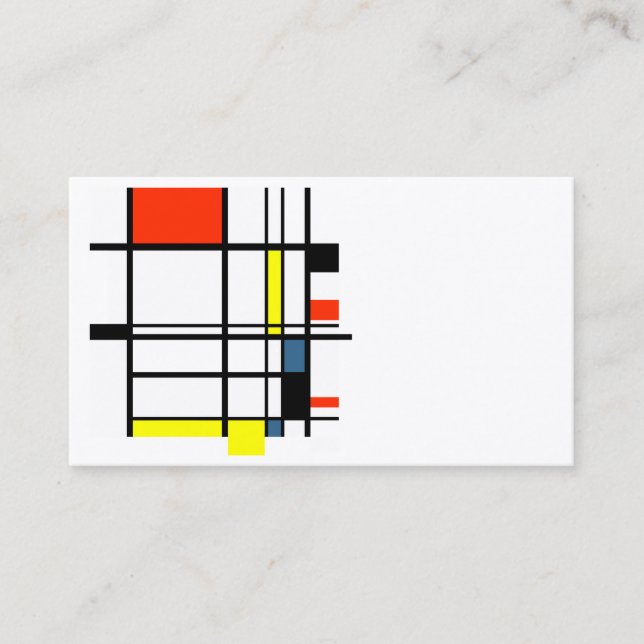 Geometrische a la Mondrian-Visitenkarte Visitenkarte (Vorderseite)