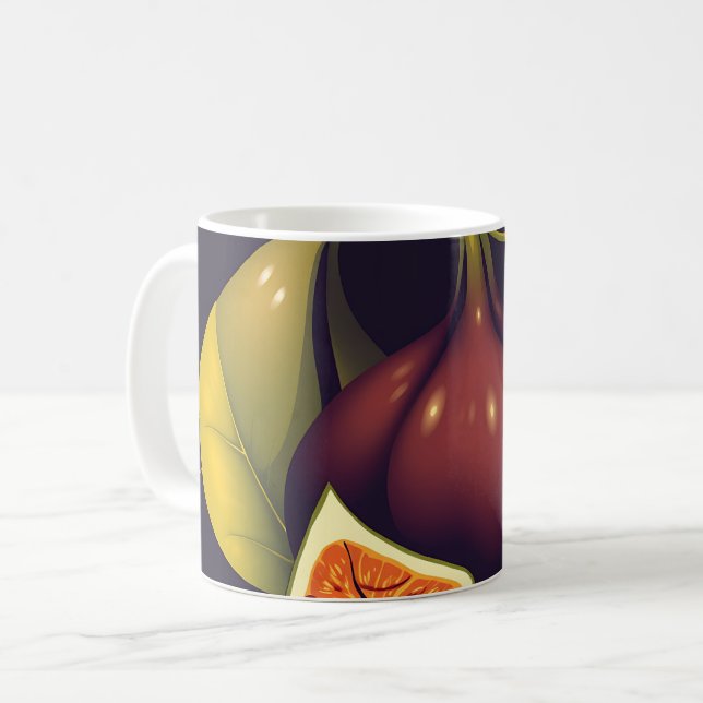 Geometrische Abb. Frucht mit schlank und moderne F Kaffeetasse (Vorderseite Links)