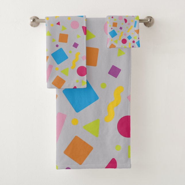 Geometrische Abbildung 2 Badhandtuch Set (Insitu)