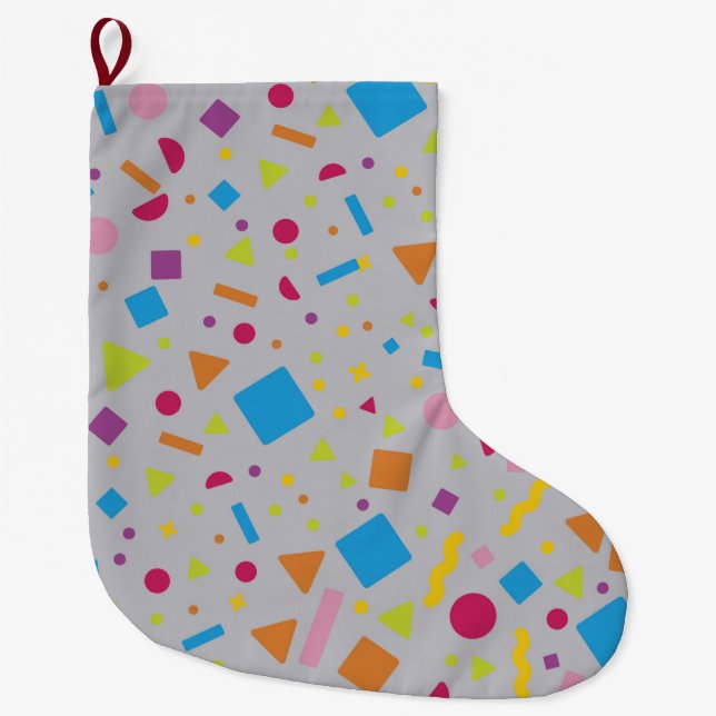 Geometrische Abbildung 2 Großer Weihnachtsstrumpf (Vorderseite)