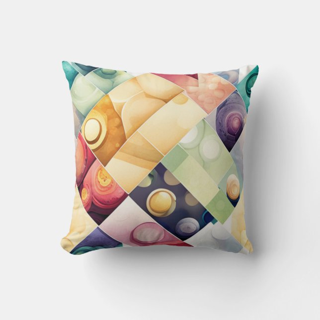 Geometrische Abschnitte Kissen (Vorderseite)