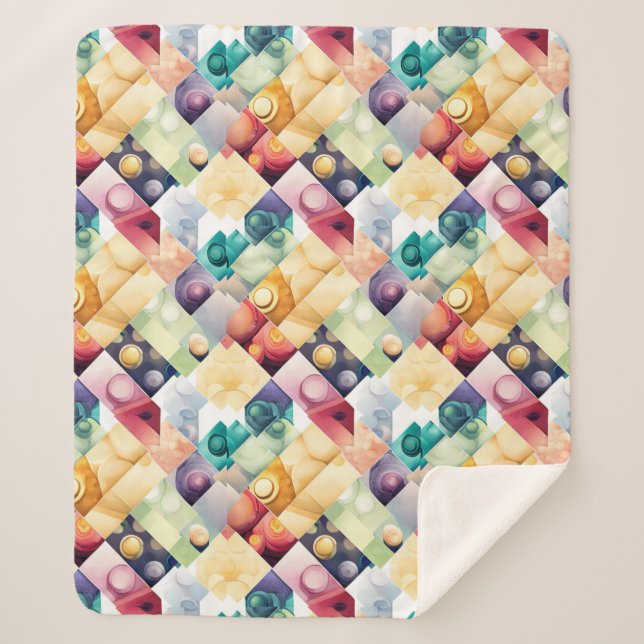 Geometrische Abschnitte Sherpadecke (Vorderseite)