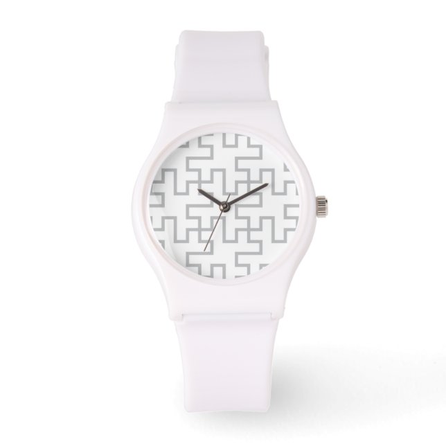 Geometrische Abstrakte Bodengestaltung Armbanduhr (Vorderseite)