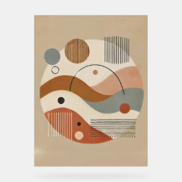 Geometrische Abstrakte Boho Art Print Acrylschild