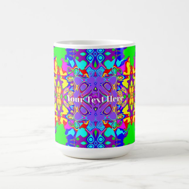 Geometrische abstrakte Boho-Formen Muster Kaffeetasse (Mittel)