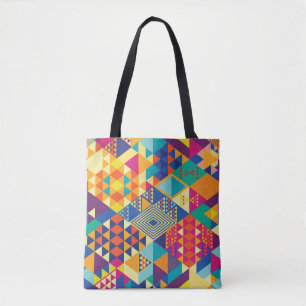 Geometrische, abstrakte Elemente, Vintages Muster. Tasche
