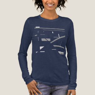 Geometrische Abstrakte Formen, grau, weiß Tri-Blend Shirt