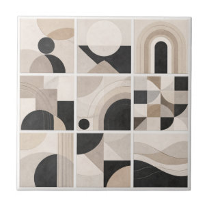 Geometrische abstrakte Harmonie – Moderne Keramikf Fliese