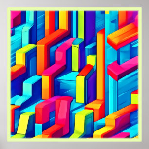Geometrische Abstrakte Harmonie Poster
