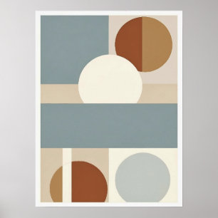 Geometrische Abstrakte Kreise und Linienführungen  Poster
