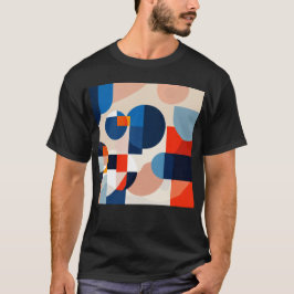 Geometrische Abstrakte Kunst des skandinavischen M T-Shirt