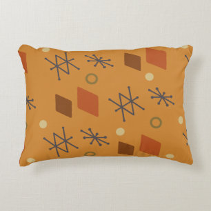 Geometrische Abstrakte Kunst in Orange der 1950er  Dekokissen