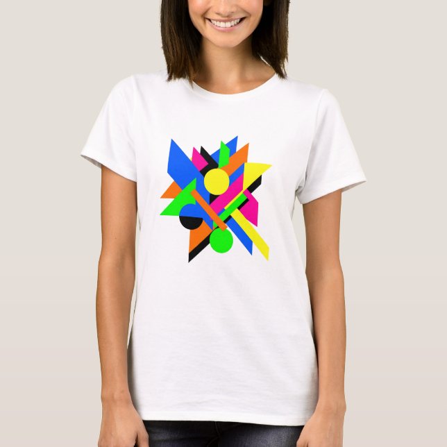 Geometrische Abstrakte Kunst Modernes, feines Desi T-Shirt (Vorderseite)