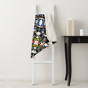 Geometrische abstrakte Kunstdecke Sherpadecke