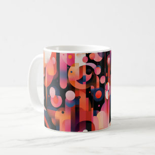Geometrische abstrakte Kunstwerke. Retro Vintage Kaffeetasse