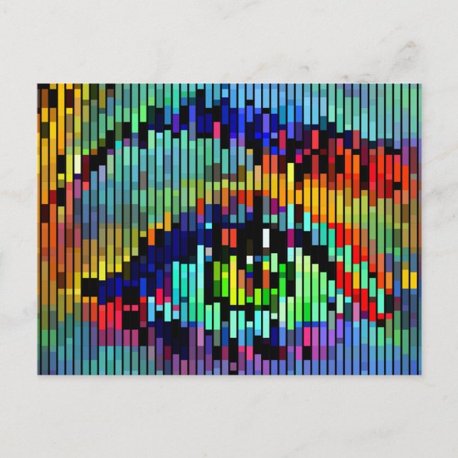 Geometrische Abstrakte Linien Frauen Auge Original Postkarte (Vorderseite)