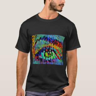 Geometrische Abstrakte Linien Frauen Auge Original T-Shirt