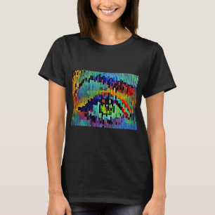 Geometrische Abstrakte Linien Frauen Auge Original T-Shirt