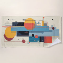 Geometrische abstrakte moderne Kunstkomposition Strandtuch