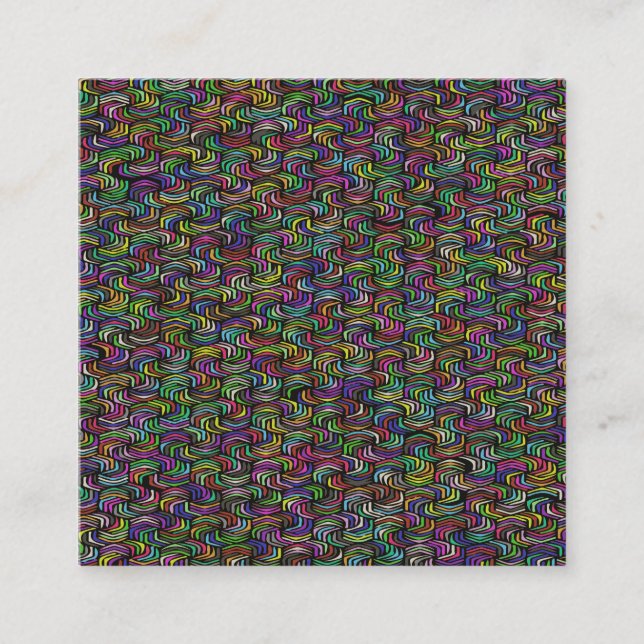 Geometrische Abstrakte Mosaikkunst Quadratische Visitenkarte (Vorderseite)