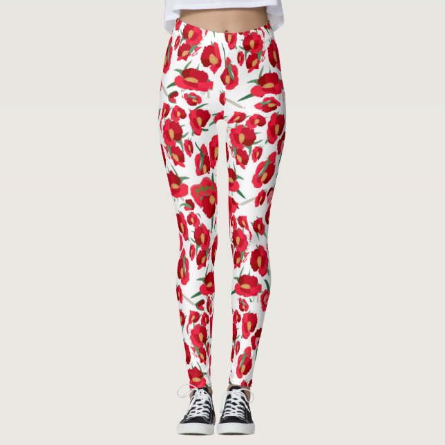 Geometrische Abstrakte Sternexplosion floral inspi Leggings (Vorderseite)