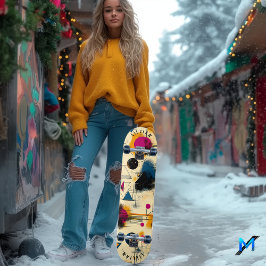 Geometrische Abstrakte und dynamische Formen Skateboard